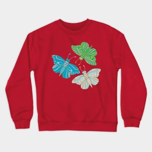 BOHO BUTTERFLIES with Retro Groovy Hippie Psychedelic Wings - UnBlink Studio by Jackie Tahara Crewneck Sweatshirt